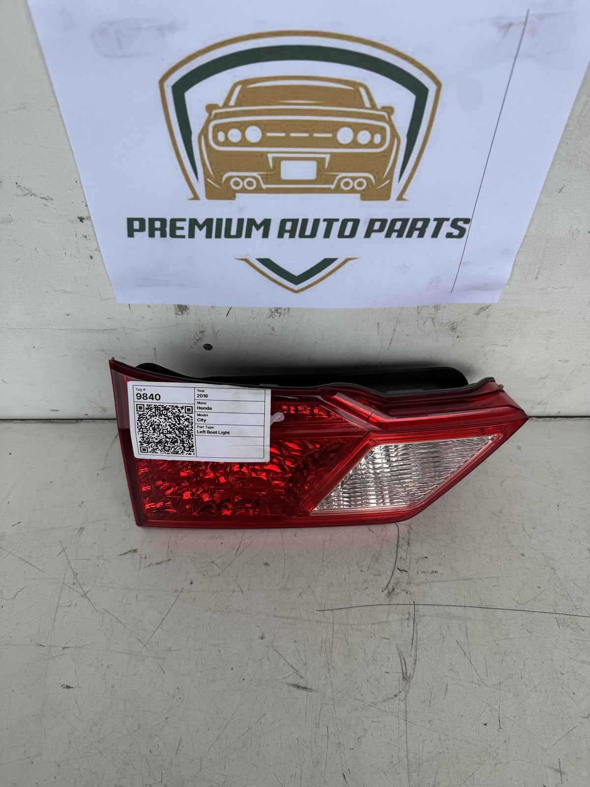 2016 Honda City Left Boot Light