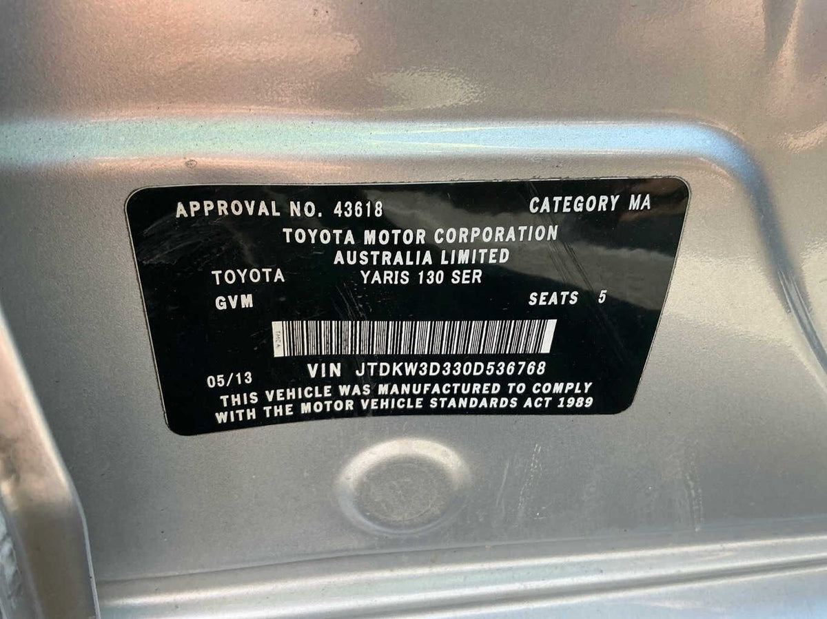 2013 Toyota Yaris YR P130