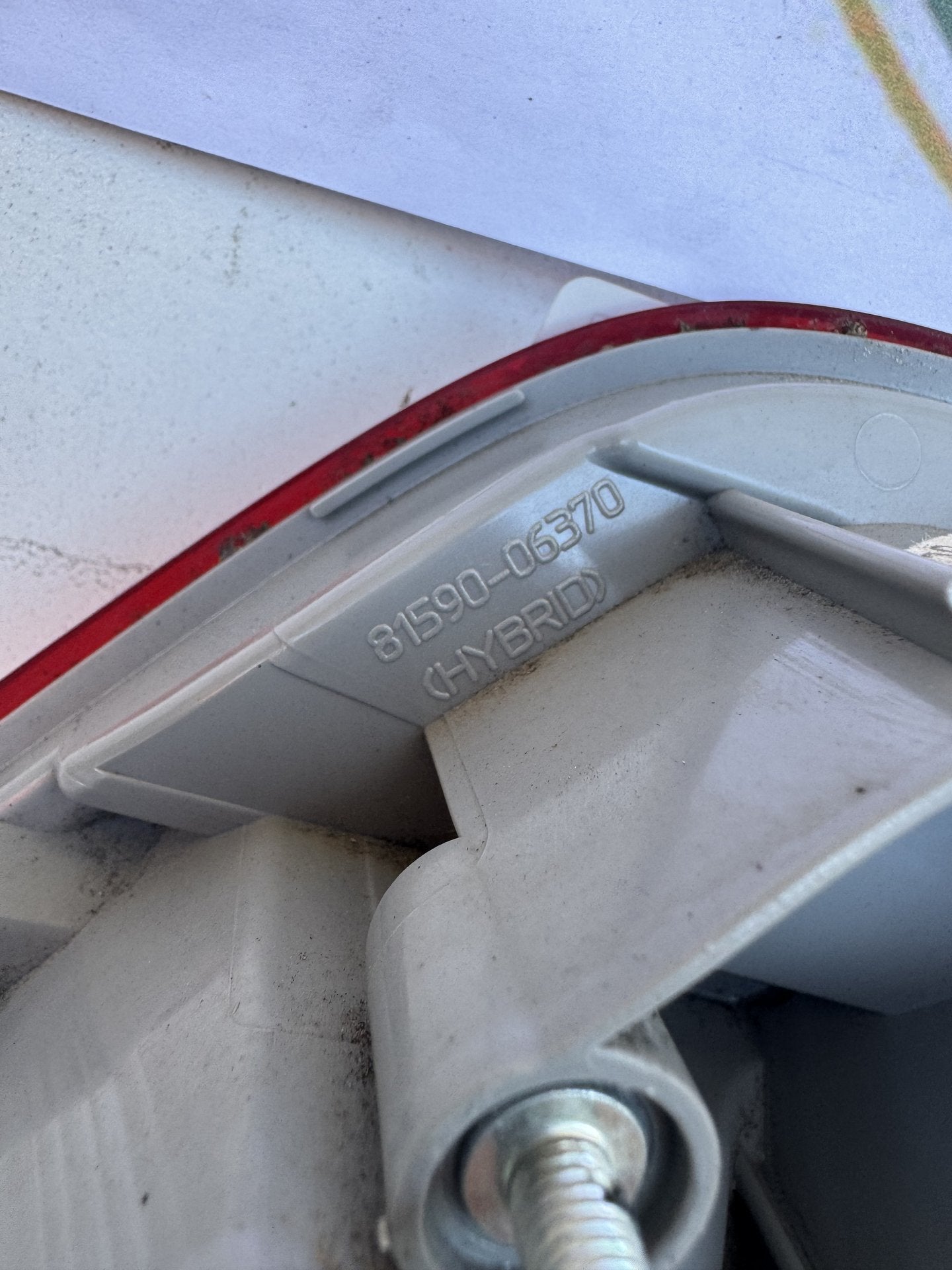 2010 Toyota Camry XV40 Sedan Left Boot Light