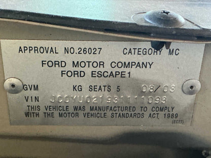 2003 Ford Escape XLS BA