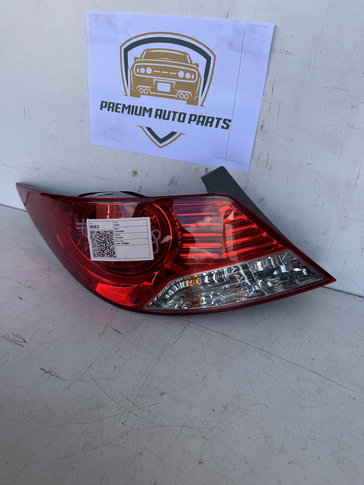 2013 Hyundai Accent RB Sedan Left Taillight