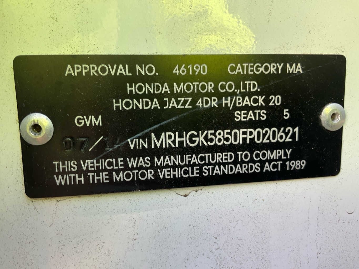 2014 Honda Jazz VTi GK