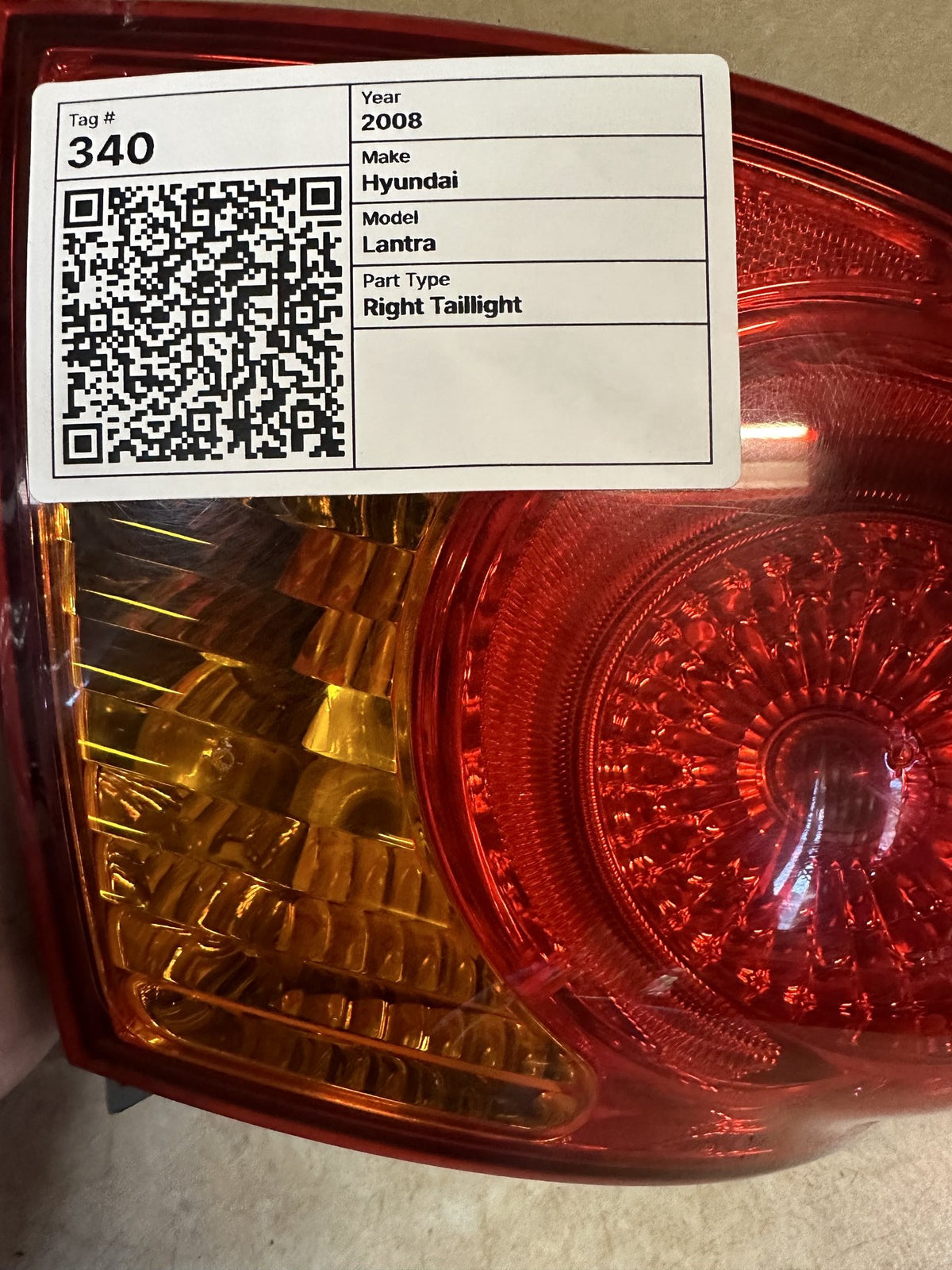2008 Hyundai Elantra - Right Taillight
