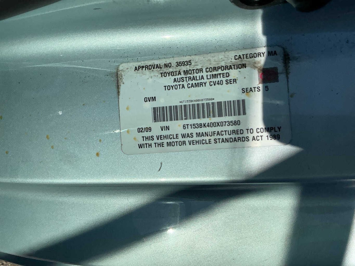 2009 Toyota Camry Altise XV40