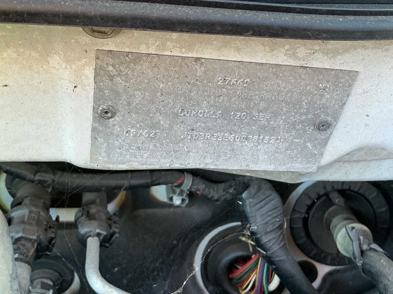 2002 Toyota Corolla Conquest Seca E120