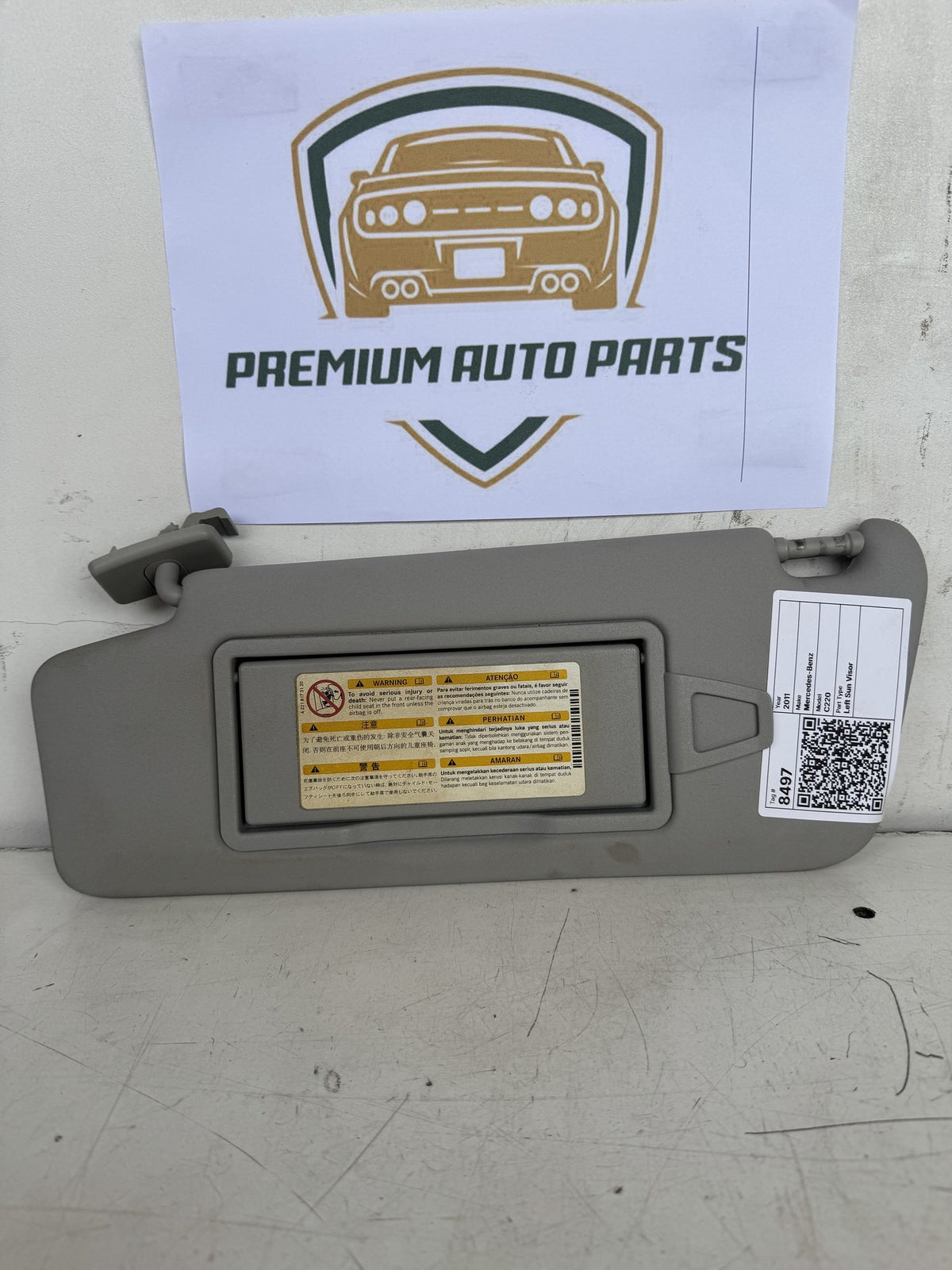 2011 Mercedes-Benz C220 Sedan Left Sun Visor