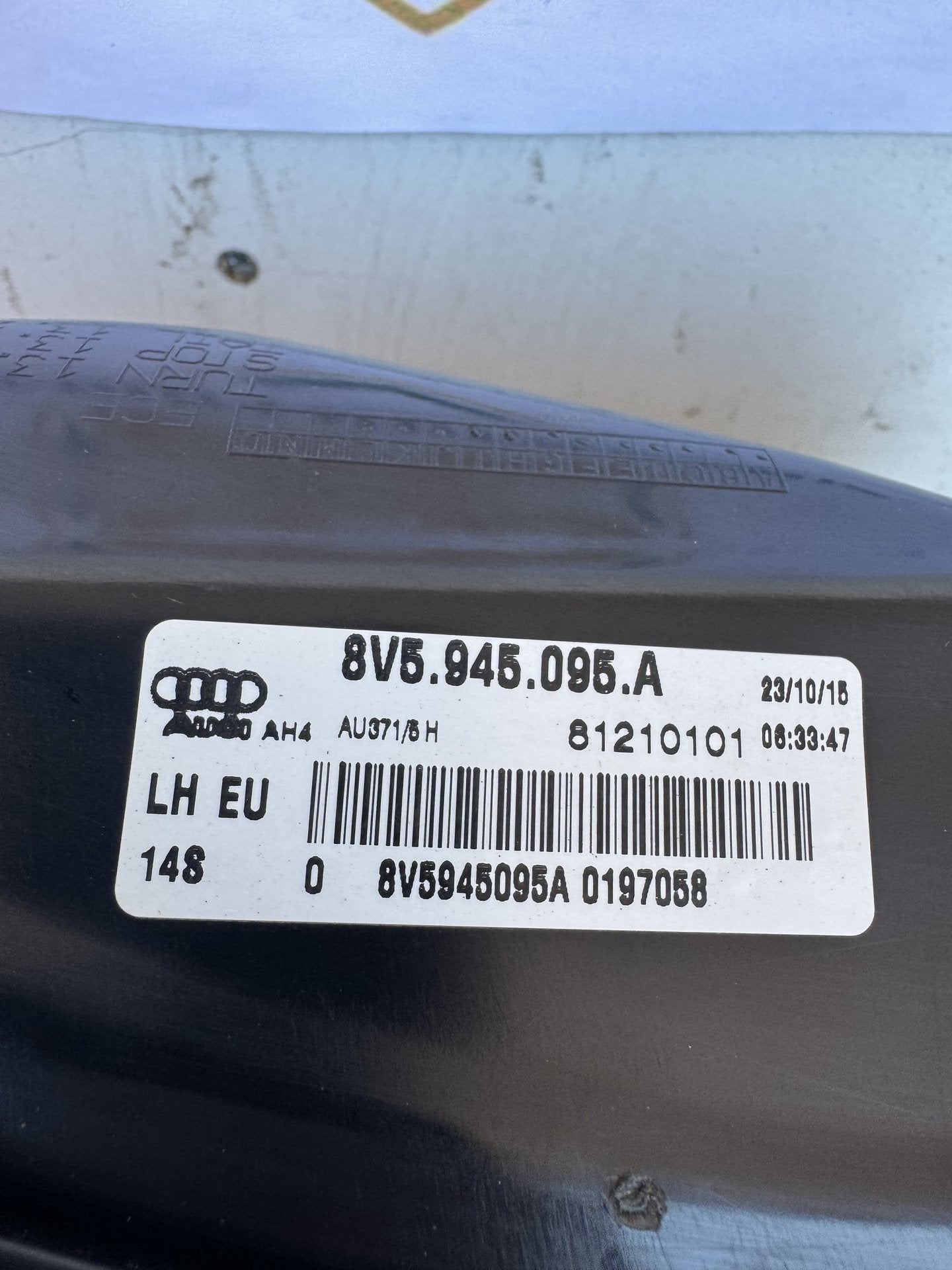 2016 Audi A3 8V Sedan Left Taillight