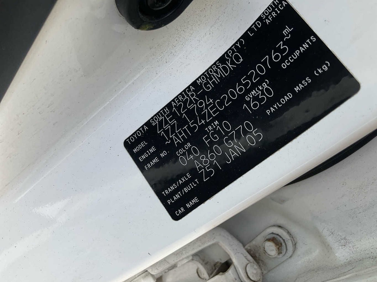 2005 Toyota Corolla Ascent E120