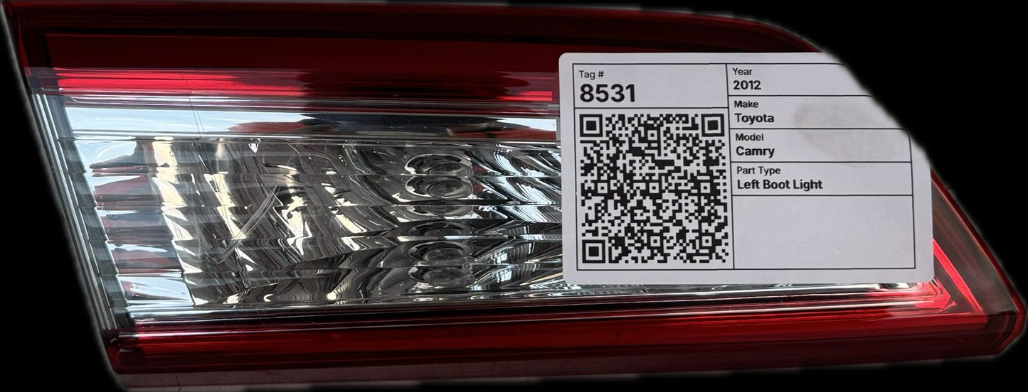 2012 Toyota Camry XV50 Sedan Left Boot Light