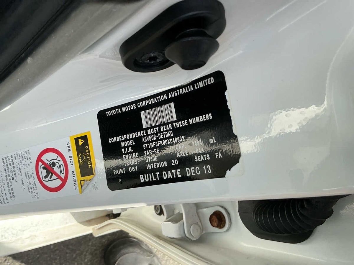 2013 Toyota Camry Altise XV50