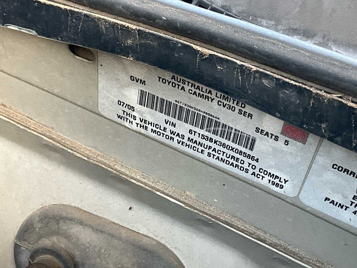 2005 Toyota Camry Altise XV30
