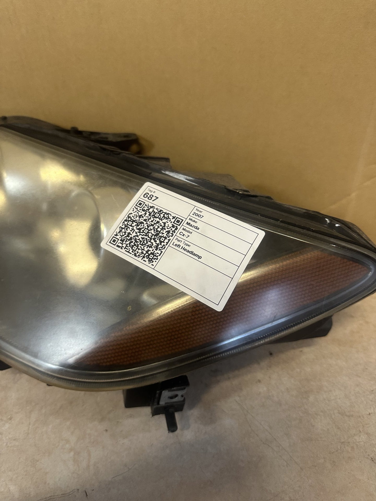 2007 Mazda CX-7 Cx-7 Station Wagon Left Headlight