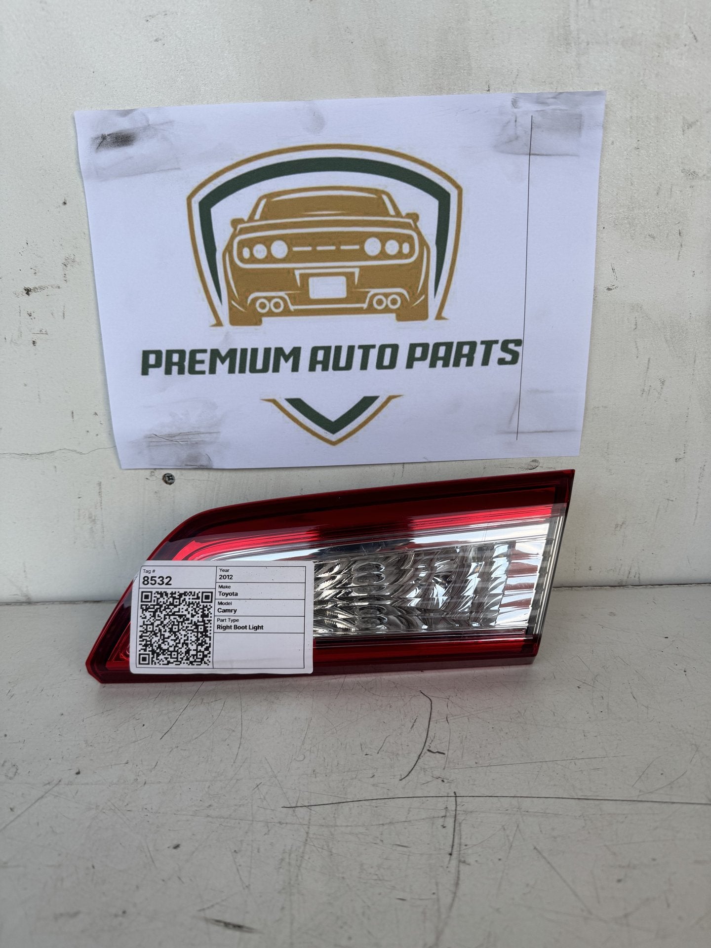 2012 Toyota Camry XV50 Sedan Right Boot Light