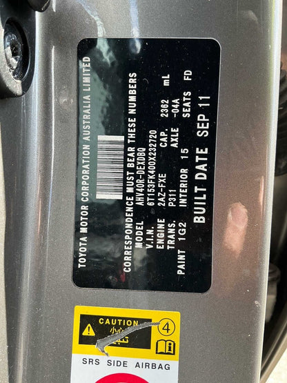 2011 Toyota Camry XV40