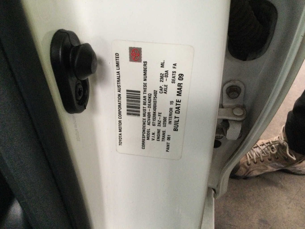 2009 Toyota Camry Altise XV40