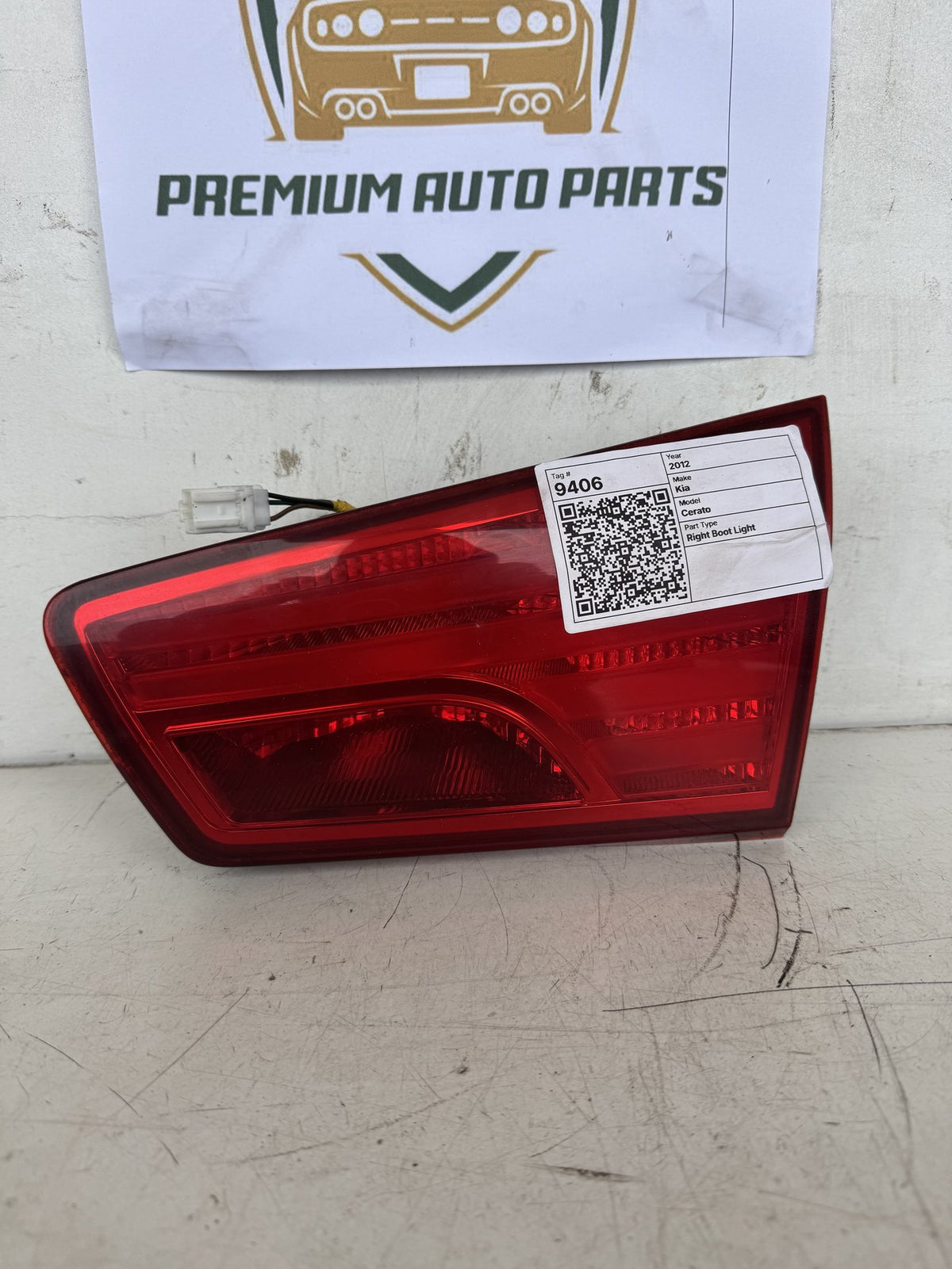 2012 Kia Cerato TD Hatchback Right Boot Light