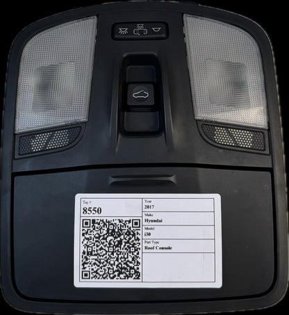 2017 Hyundai i30 Hatchback Roof Console
