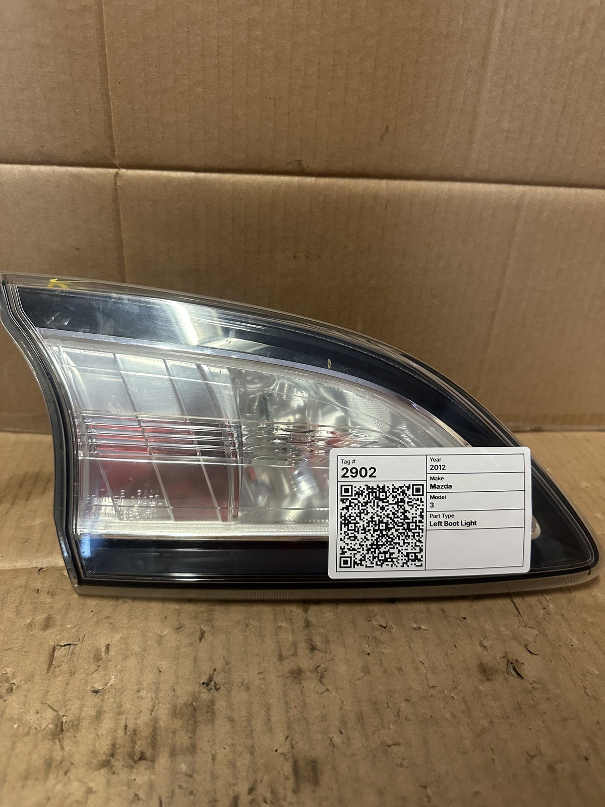 Left Boot Light, P8241L, 2012, Mazda, 3 Sport