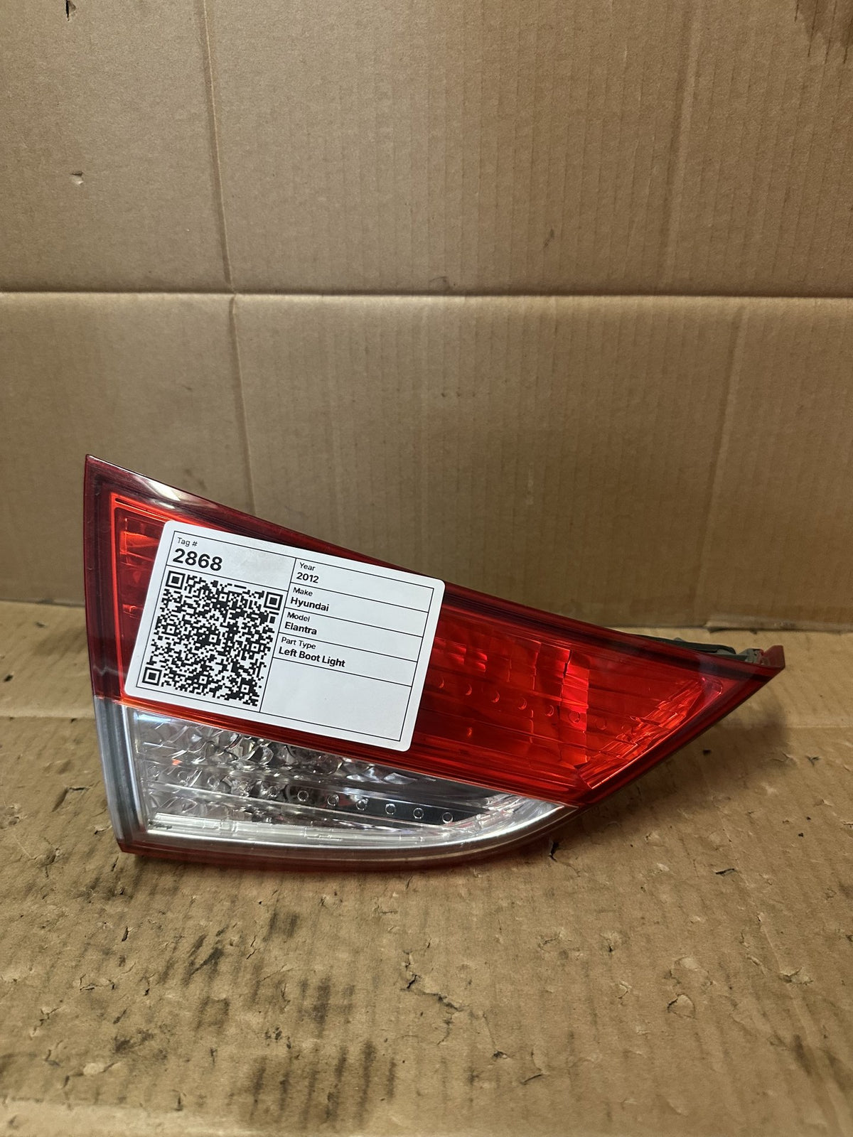 2012 Hyundai Elantra MD Sedan Left Boot Light 92404-3X0