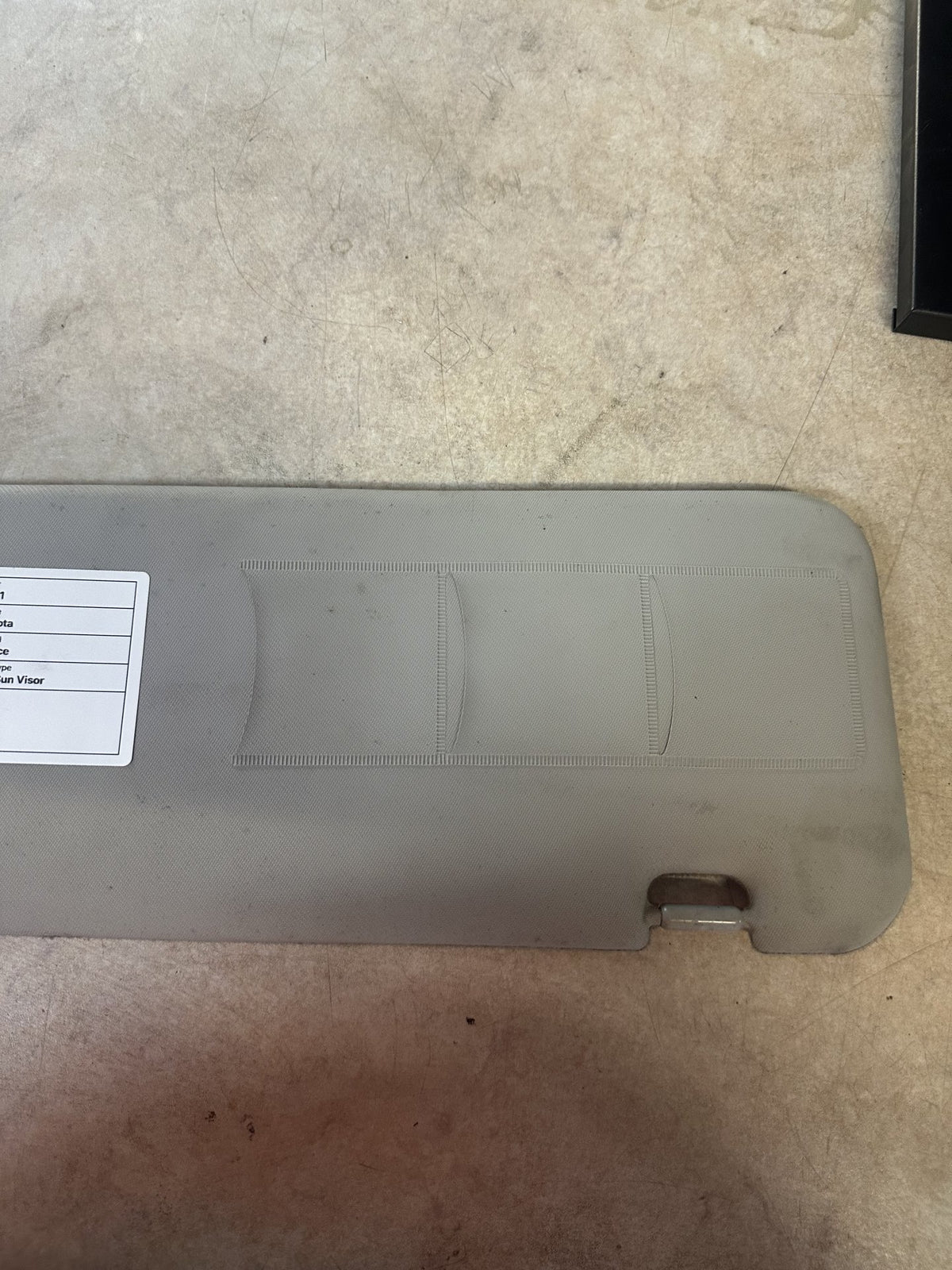 2011 Toyota Hiace Hi-ace Cargo Van Left Sun Visor