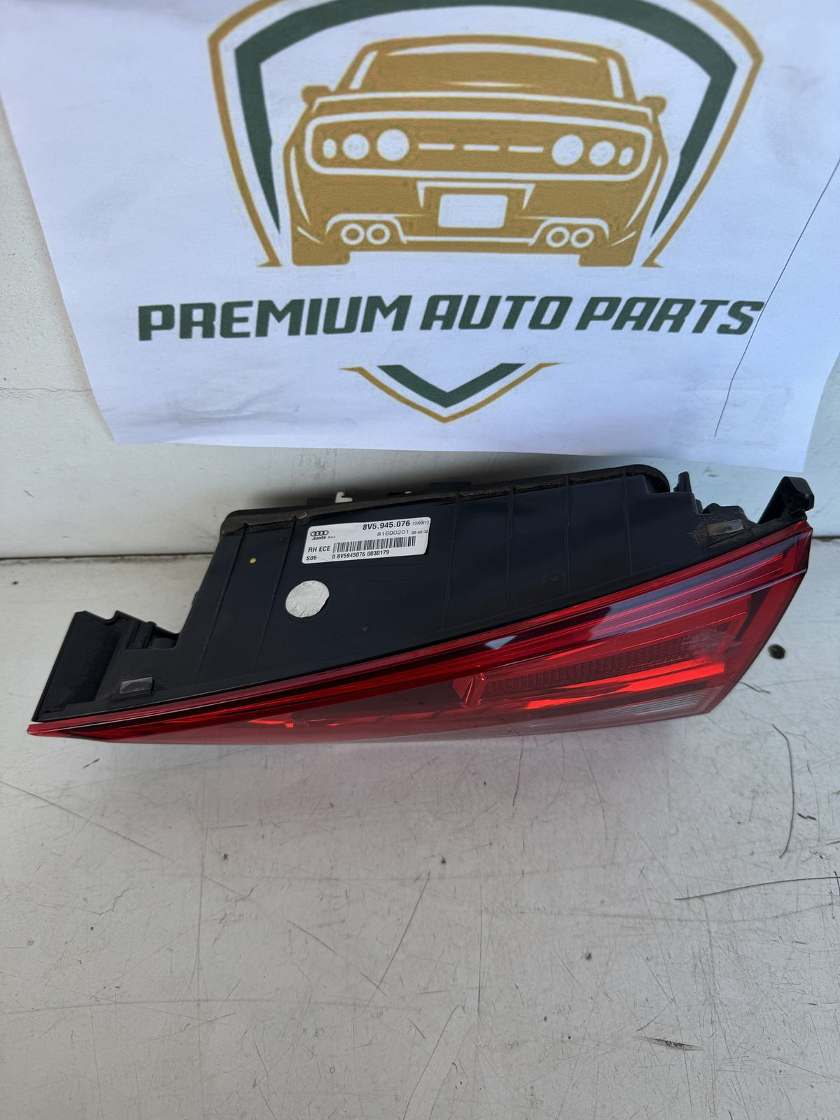 2017 Audi A3 Sedan Right Boot Light