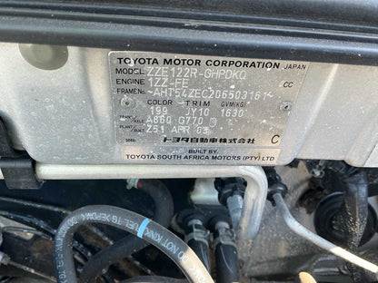 2003 Toyota Corolla Ascent E120