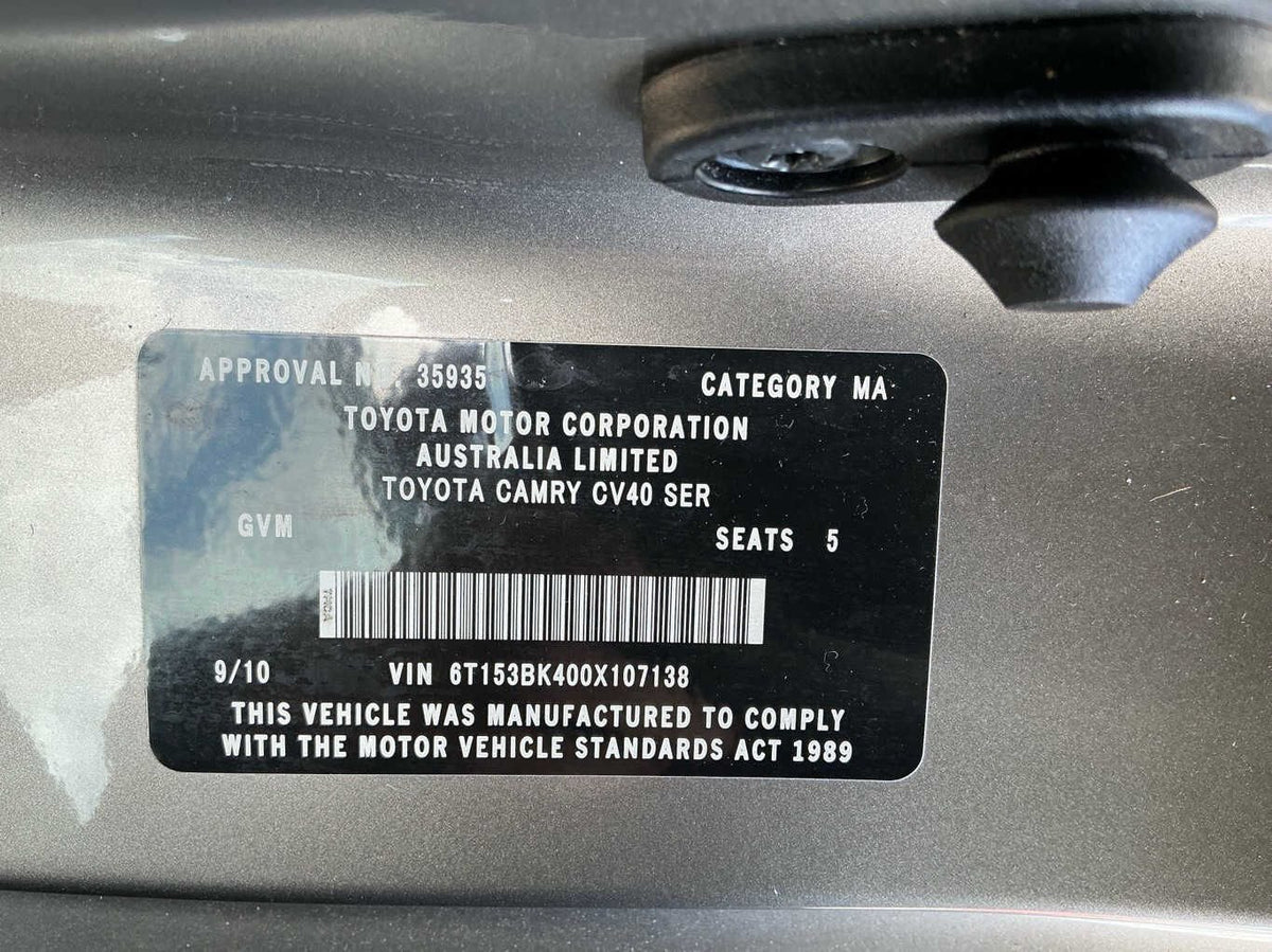 2010 Toyota Camry Altise XV40