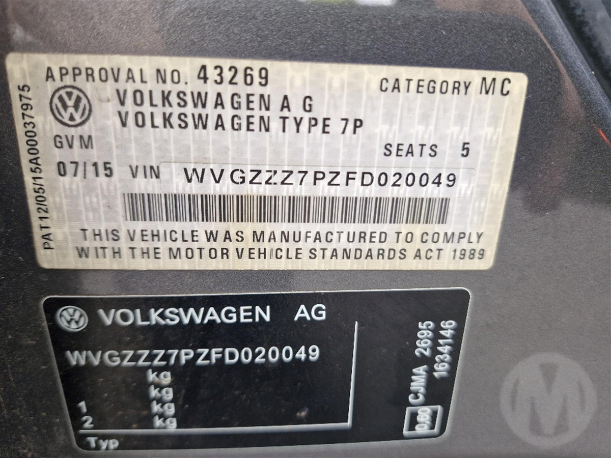 2015 Volkswagen Touareg MK2- 7P