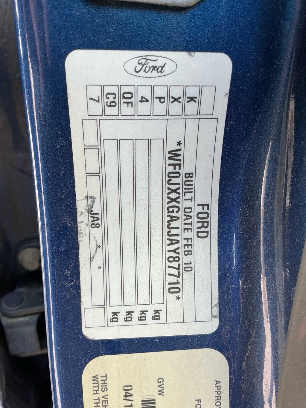 2010 Ford Fiesta Zetec WS