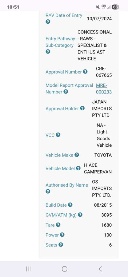 2015 Toyota Hiace Altise LD