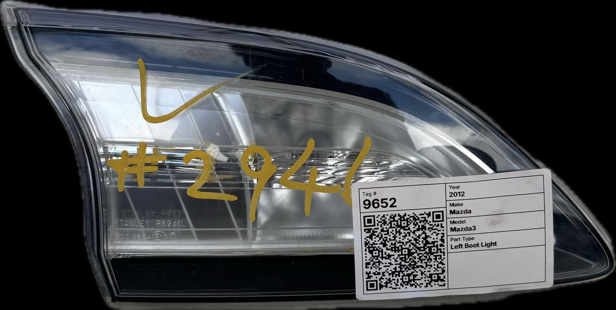 2012 Mazda Mazda3 Hatchback Left Boot Light