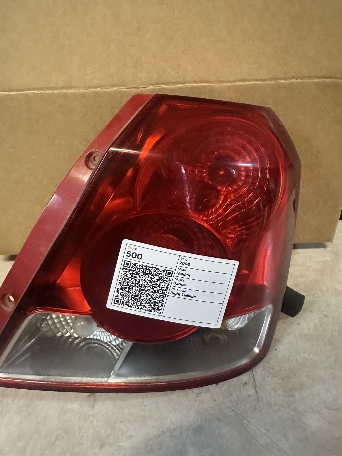2006 Holden Barina Barina Hatchback Right Taillight 1156