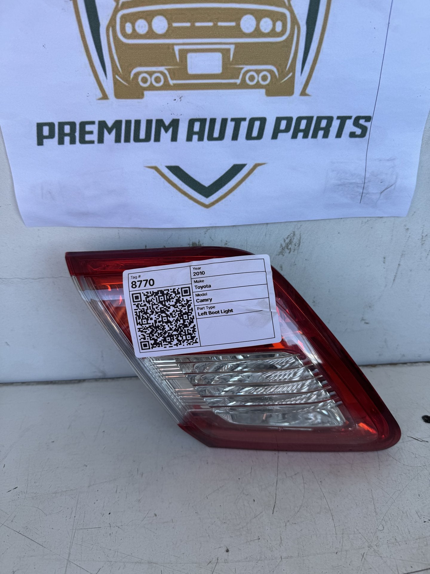 2010 Toyota Camry XV40 Sedan Left Boot Light