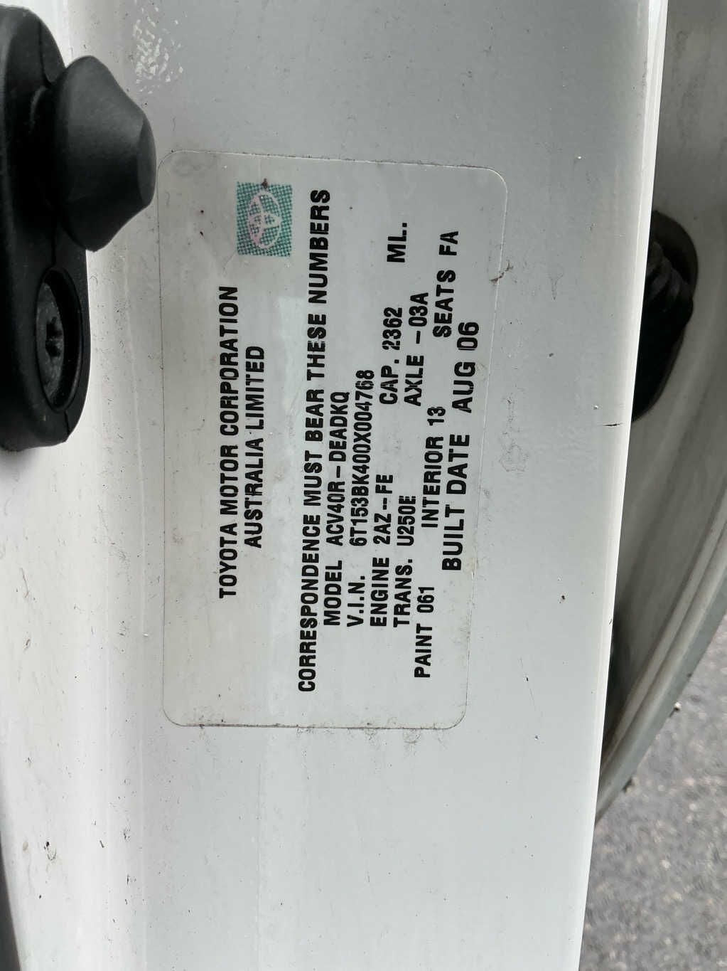 2006 Toyota Camry V40