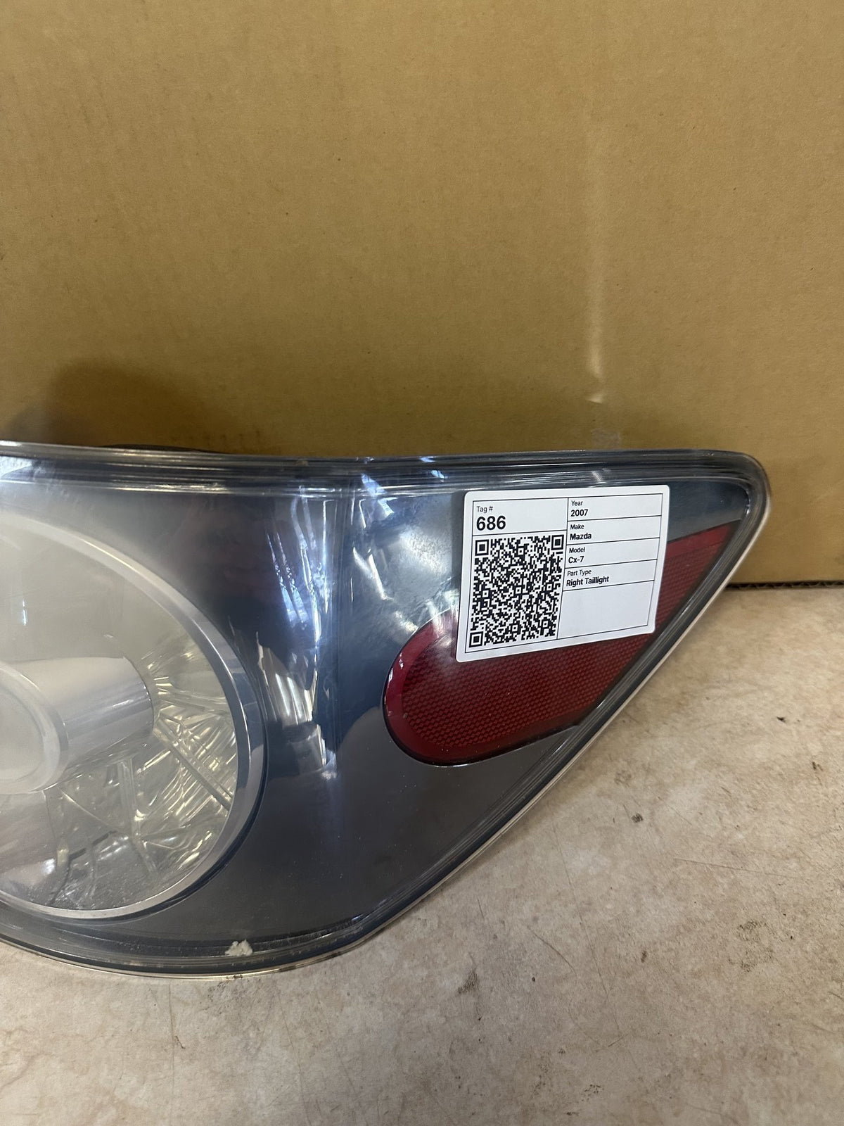 2007 Mazda CX-7 Cx-7 Station Wagon Right Taillight EG2151150