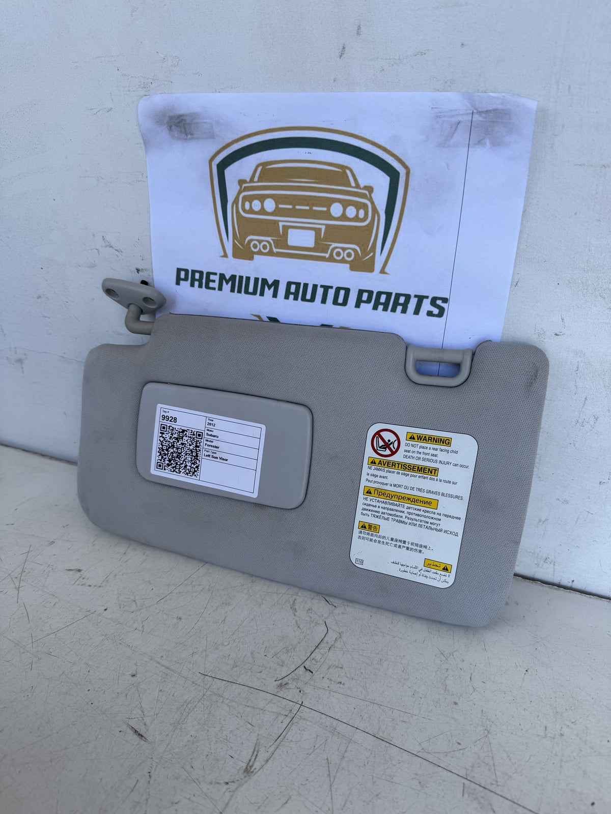2012 Subaru Forester Station Wagon Left Sun Visor