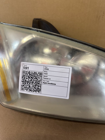 2006 Ford Focus Focus Ls Hatchback Right Headlight 4M5113K060