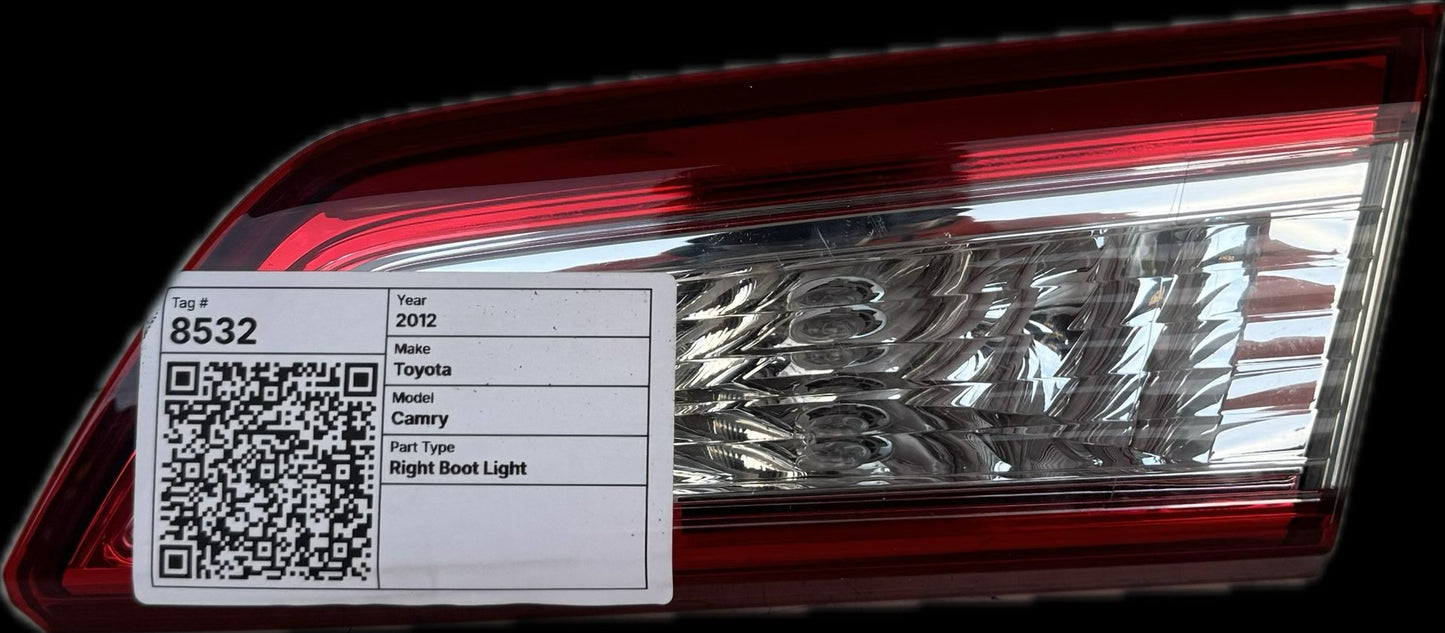 2012 Toyota Camry XV50 Sedan Right Boot Light