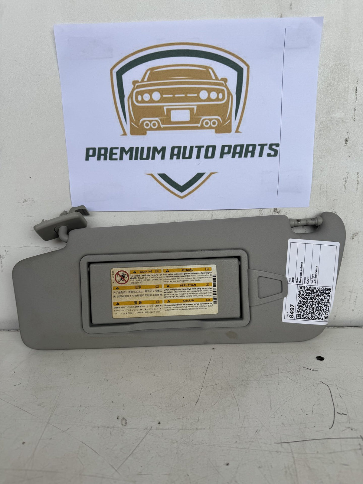 2011 Mercedes-Benz C220 Sedan Left Sun Visor