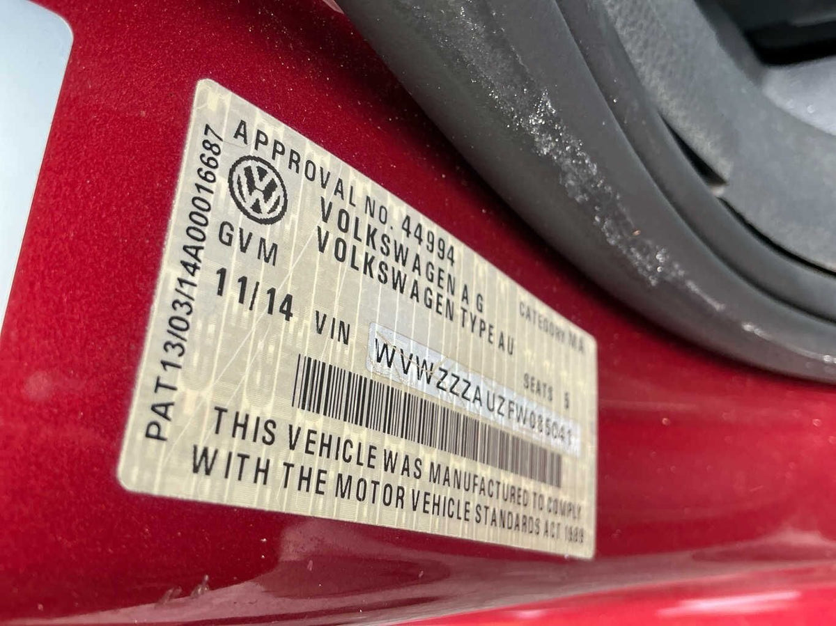 2014 Volkswagen Golf MK7- 5G BE BQ