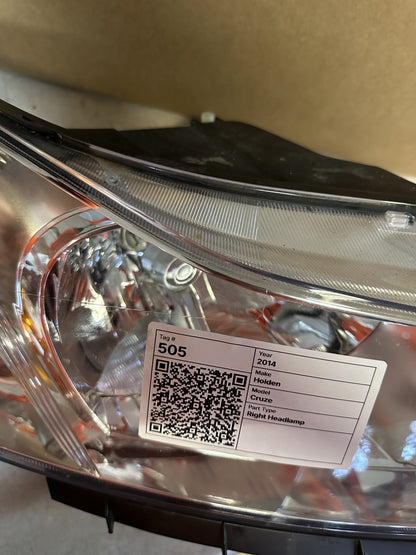 2014 Holden Cruze Cruze Right Headlight 12413
