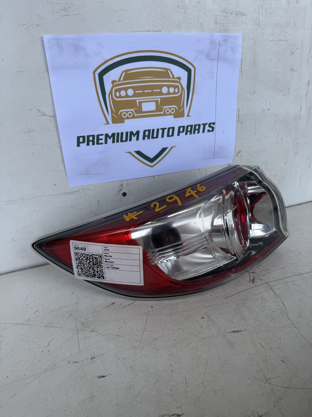 2012 Mazda Mazda3 Hatchback Left Taillight