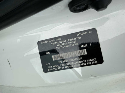 2013 Toyota Camry Altise XV50