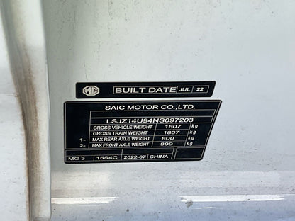 2022 MG MG3  Hatchback 
MG
MG3