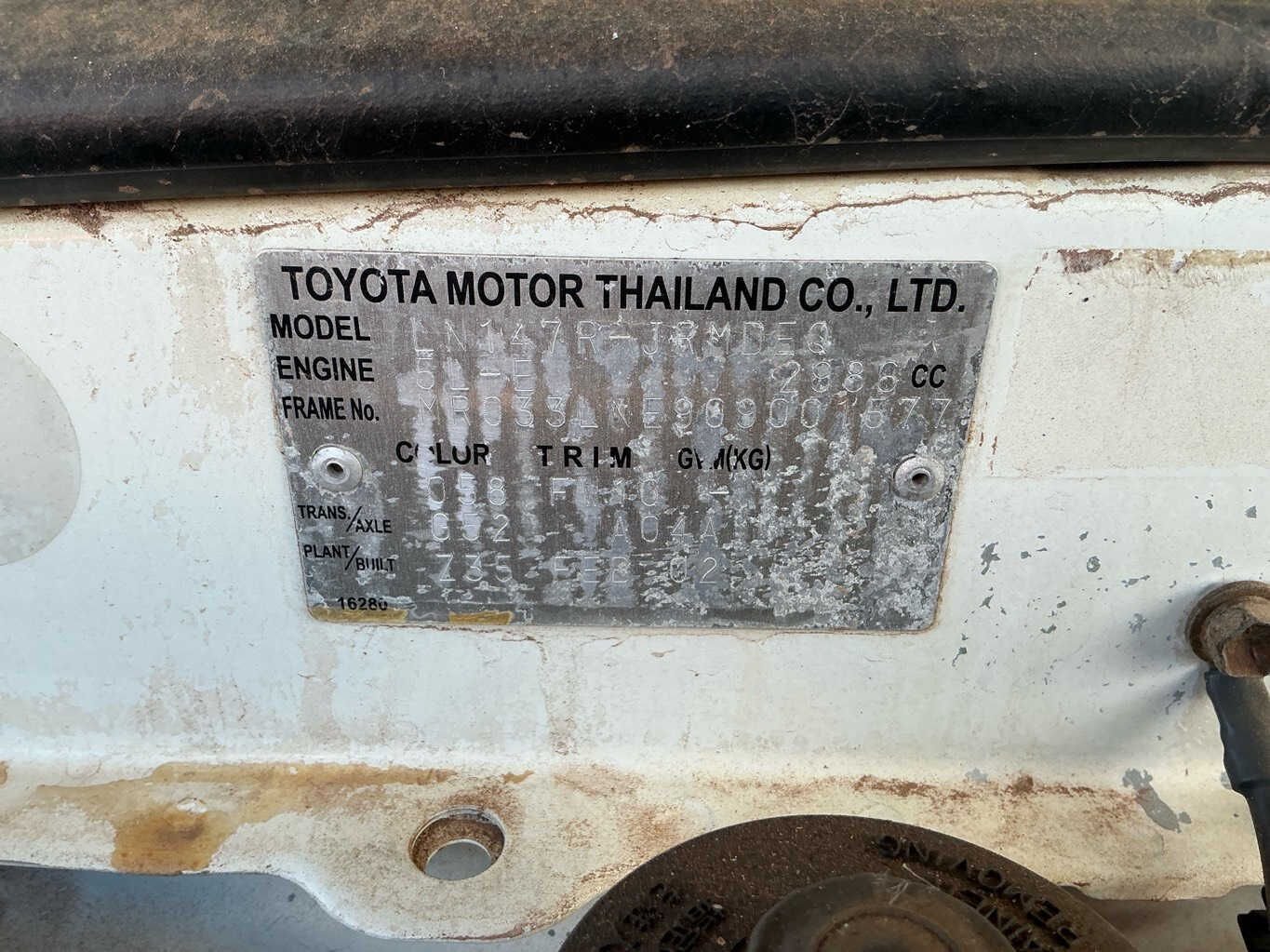 2002 Toyota Hilux CD N120
