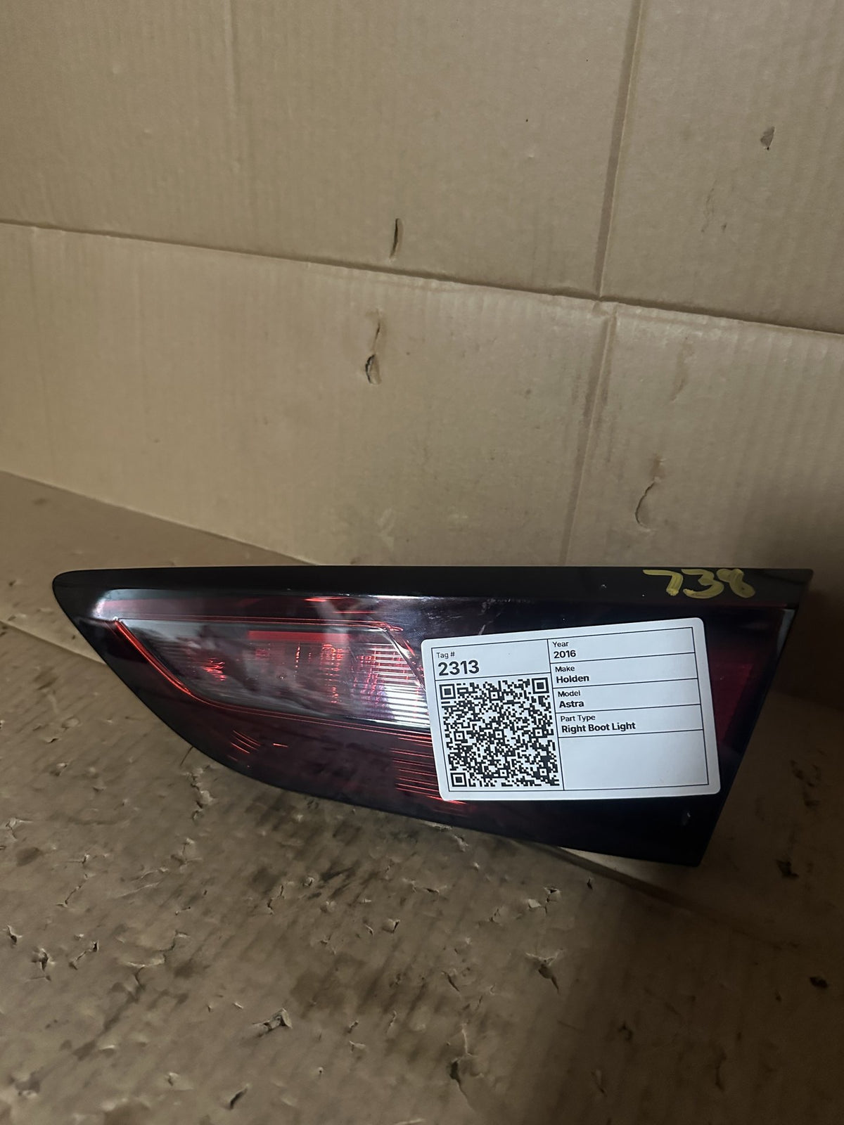 2016 Holden Astra BK Hatchback Right Boot Light 39032993