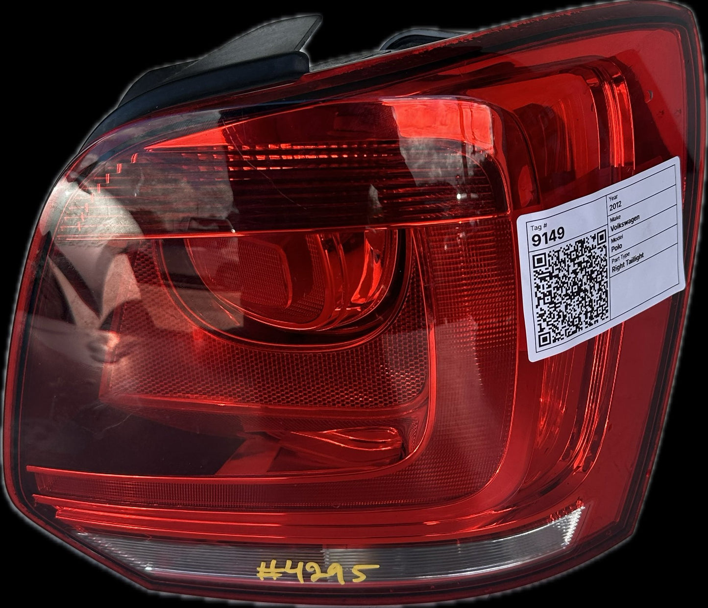 2012 Volkswagen Polo Hatchback Right Taillight
