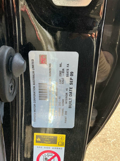 2009 Toyota Camry Altise XV40