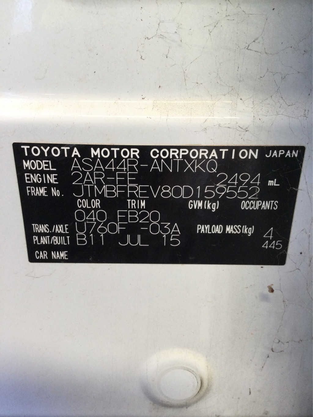 2015 Toyota RAV4 GX A40Station Wagon 
Toyota
RAV4