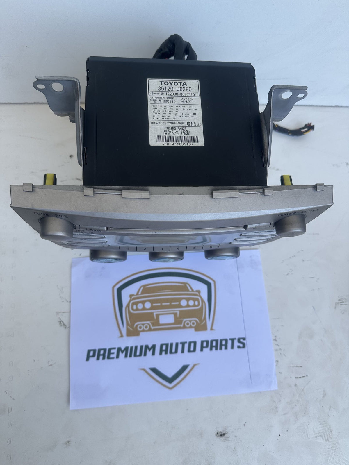 2006-2012 Toyota Camry XV40 Sedan Stereo Head Unit 86120-06280